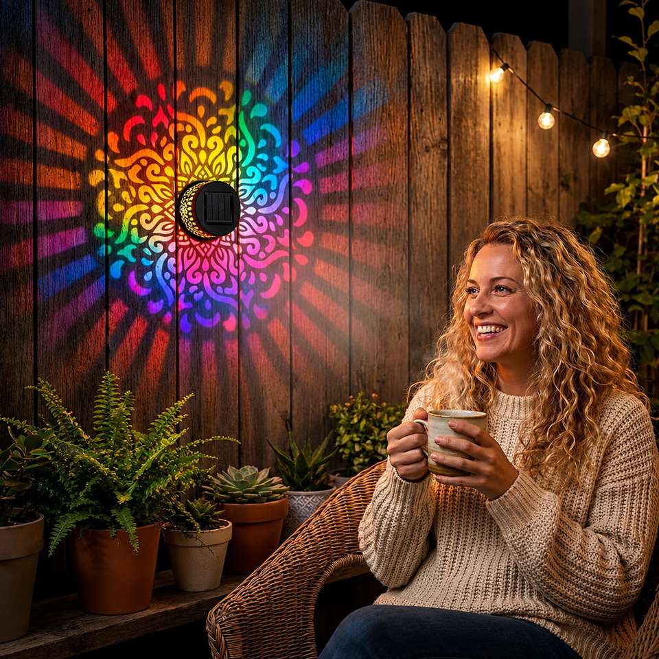 BBBIKINI Solar Powered Mandala Projector Light - Image 9