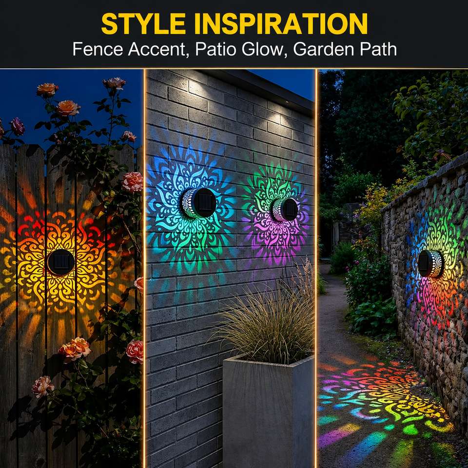 BBBIKINI Solar Powered Mandala Projector Light - Image 7
