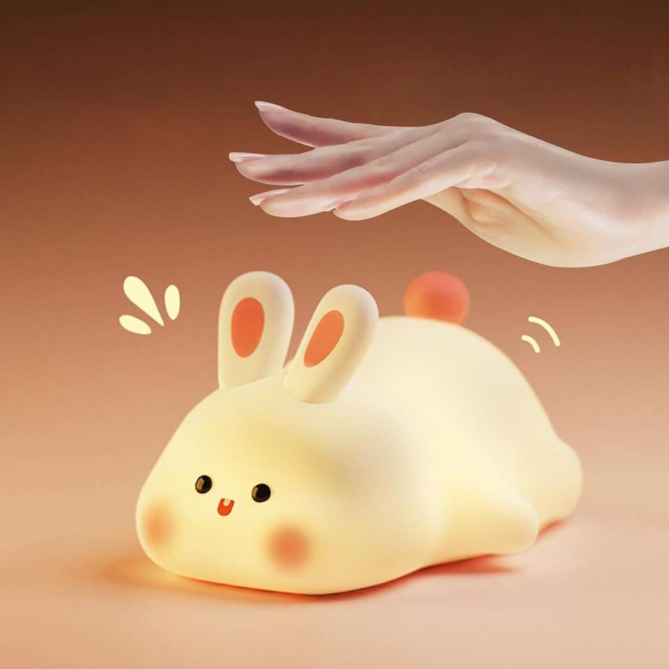 RUTSHRA Rabbit Night Silicon Light Rechargeable Changing Night Lamp ...