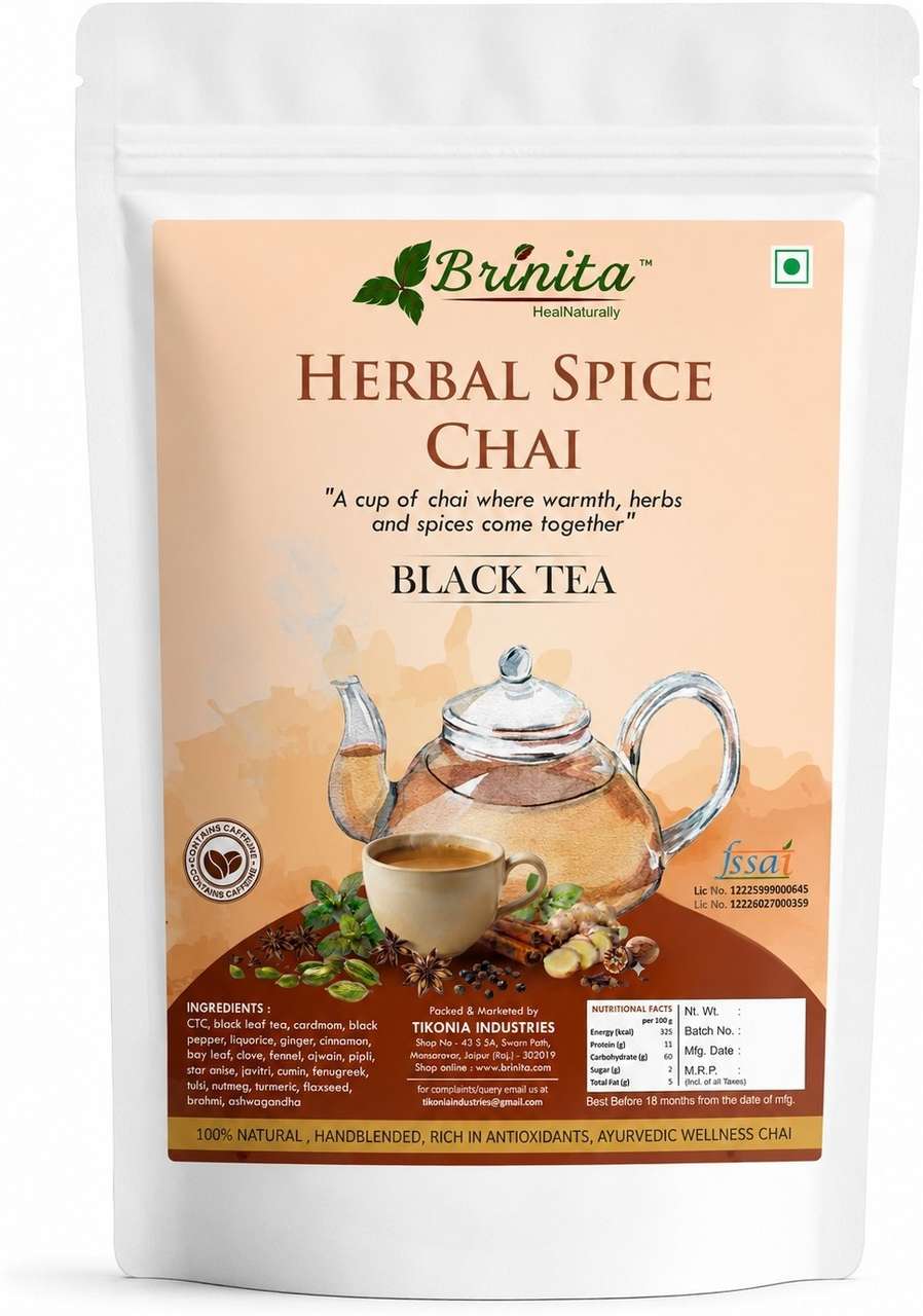 Brinita Masala Tea Wellness Infusion with Real Spices Black Pepper ...