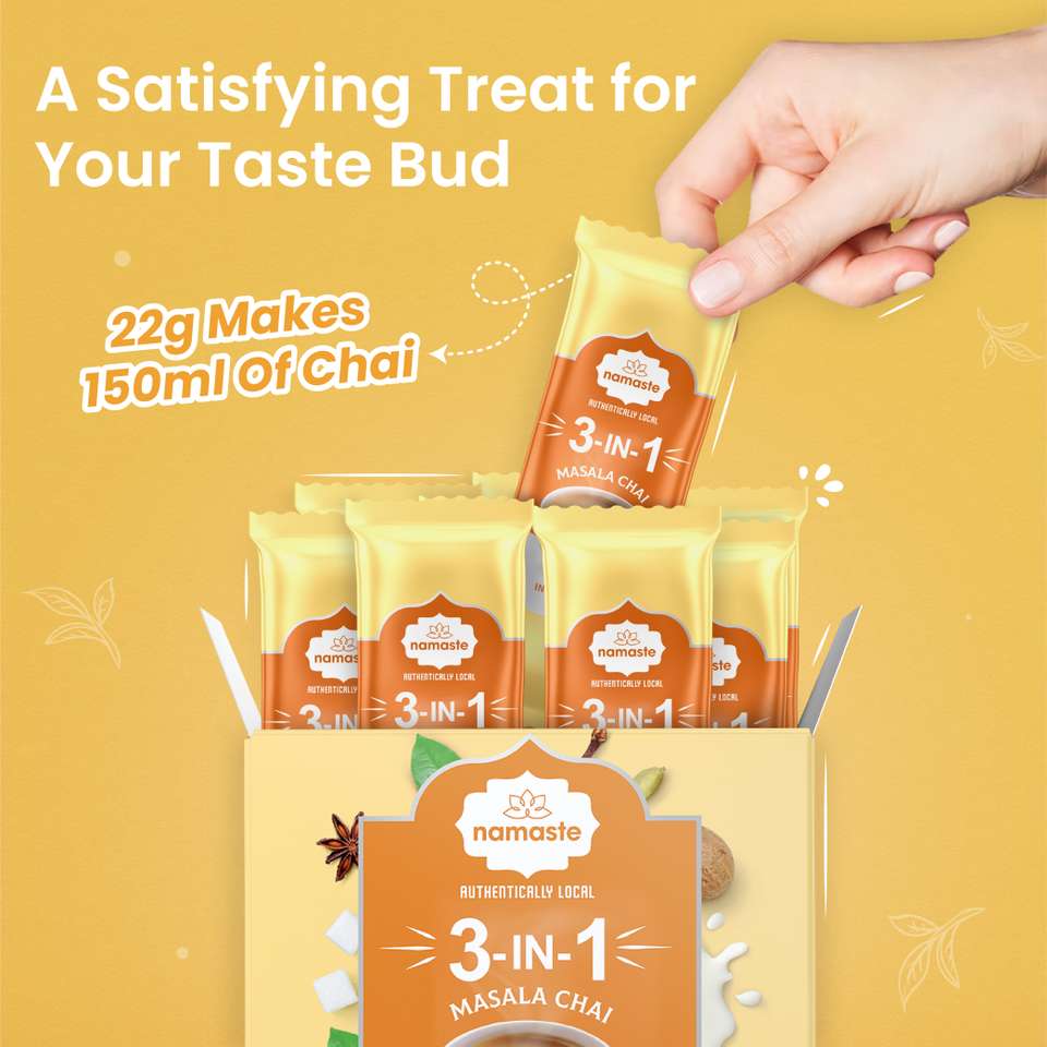 Namaste Chai Instant Tea Premix, Masala Chai | Assam | Milk and Sugar ...