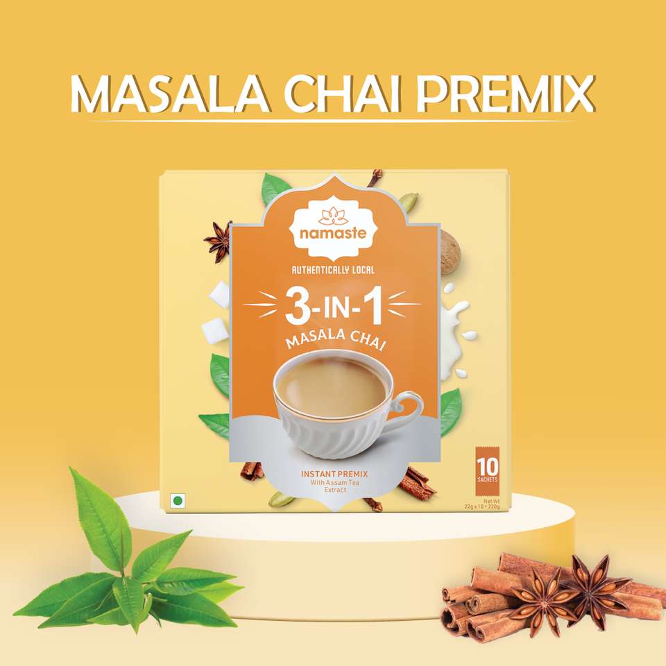 Namaste Chai Instant Tea Premix, Masala Chai | Assam | Milk and Sugar ...