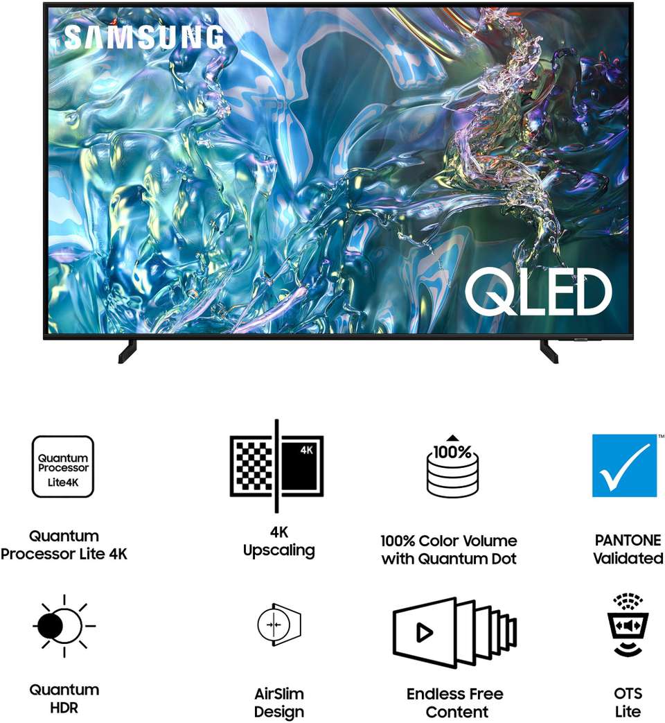 Samsung 165.1 cm (65 inch) QLED Ultra HD (4K) Smart Tizen TV with 2024 ...