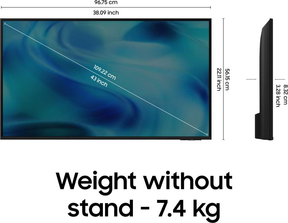 Samsung Crystal 4K Vision AI 108 cm (43 inch) Ultra HD (4K) LED Smart ...
