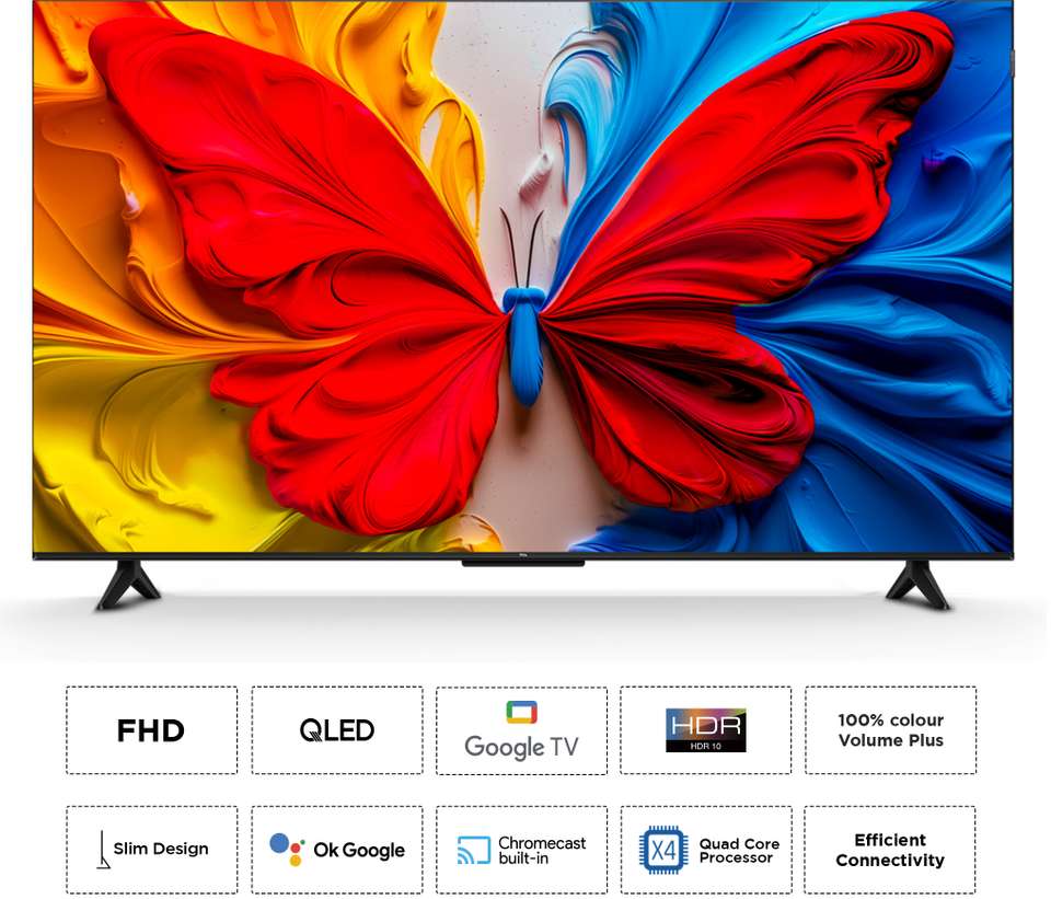 TCL S5K 126 cm (50 inch) QLED Full HD Smart Google TV with 100% Color ...