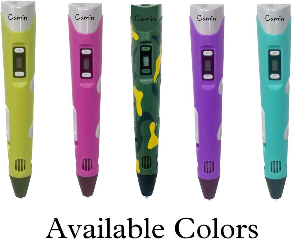 camin 3D Pen| 3D Pen with Adapter| 3D Pen for Kids (3 Color PLA ...