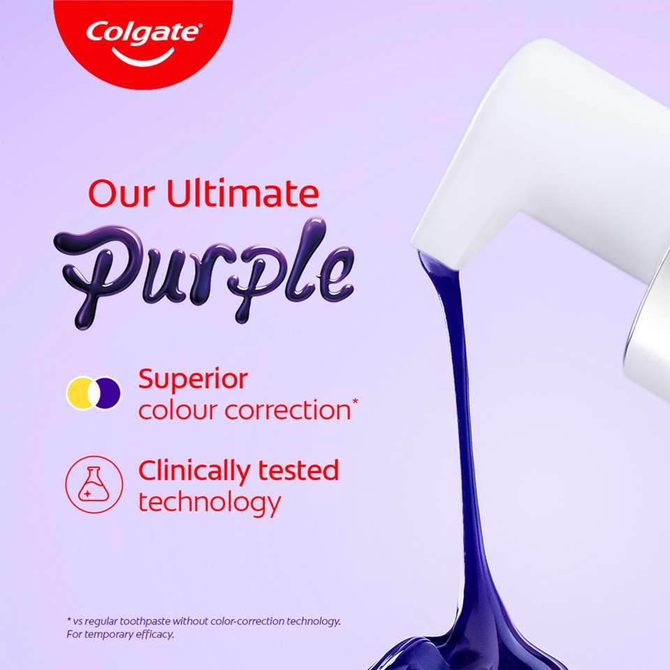 Colgate Visible White Purple Teeth Whitening Serum Toothpaste - Buy ...