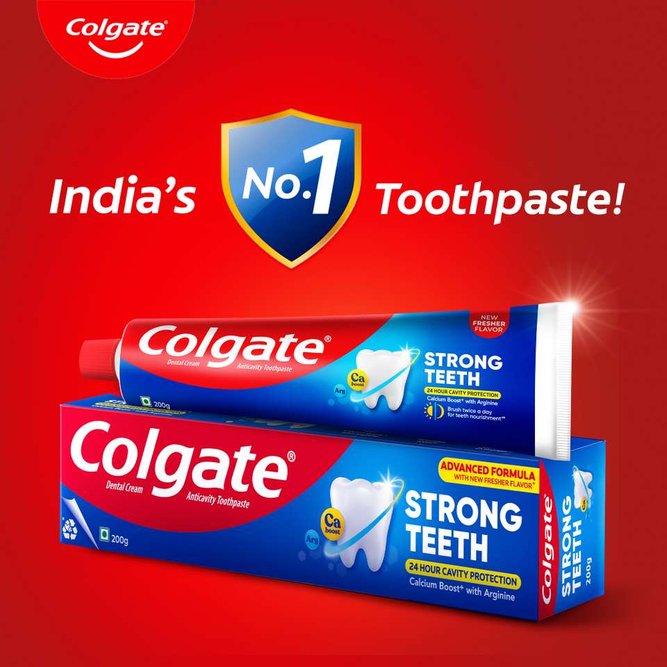 Colgate Strong Teeth Indias No.1 Toothpaste Brand, Calcium-boost for 2X ...