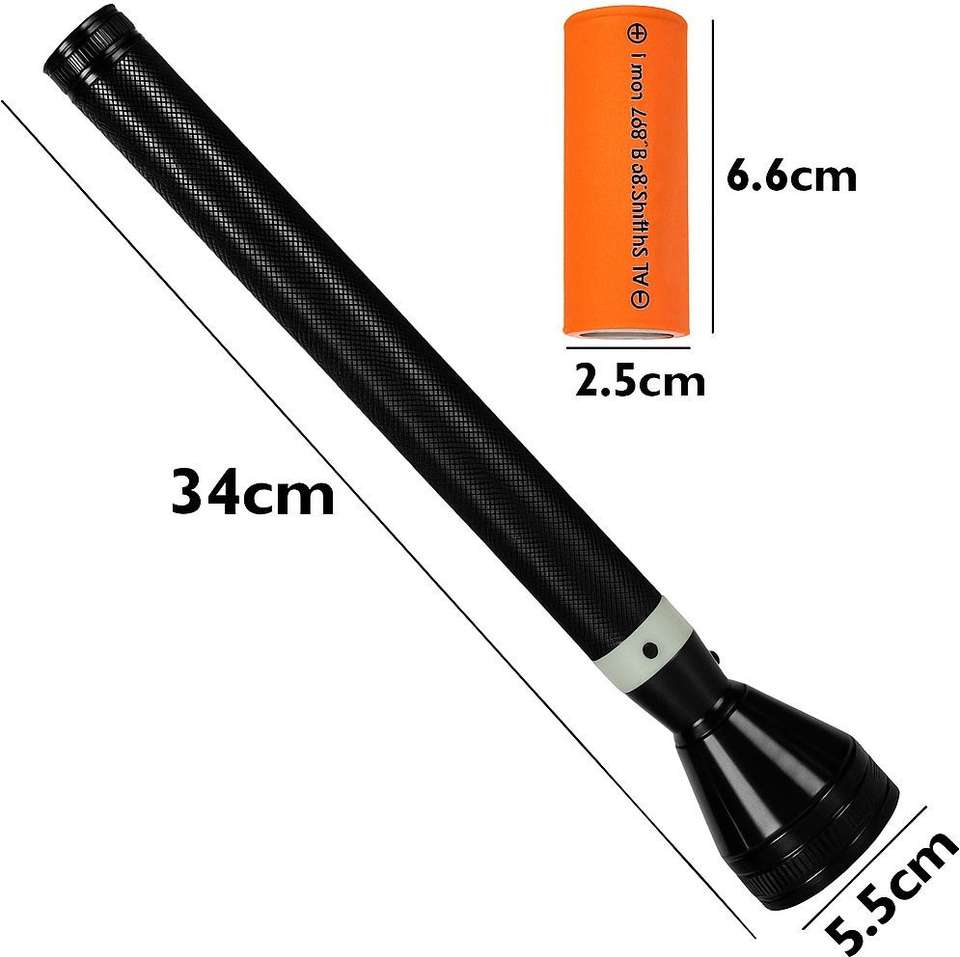 CICASTO Ultra Bright LED Torch for Security Guards, Night Patrols and ...