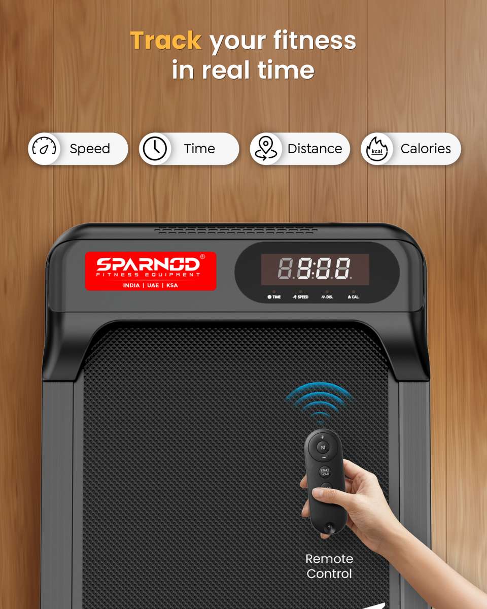 Inoke Ruramate Sparnod Fitness STH-3002 3HP Walking Pad for Home Use, LED Display ...