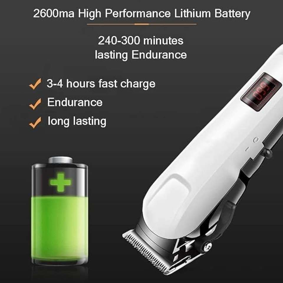 MHBOULT 809 Cordless Professional Hair Clipper Dual LED Titanium coated ...