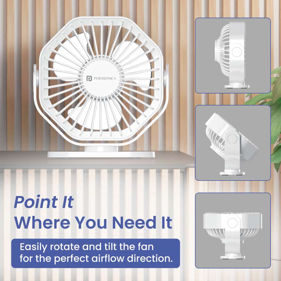 5000 Rpm Cpu Fans Portronics Chill On Mini Type-C Fan with 360° Rotation & Hanging Loop ...