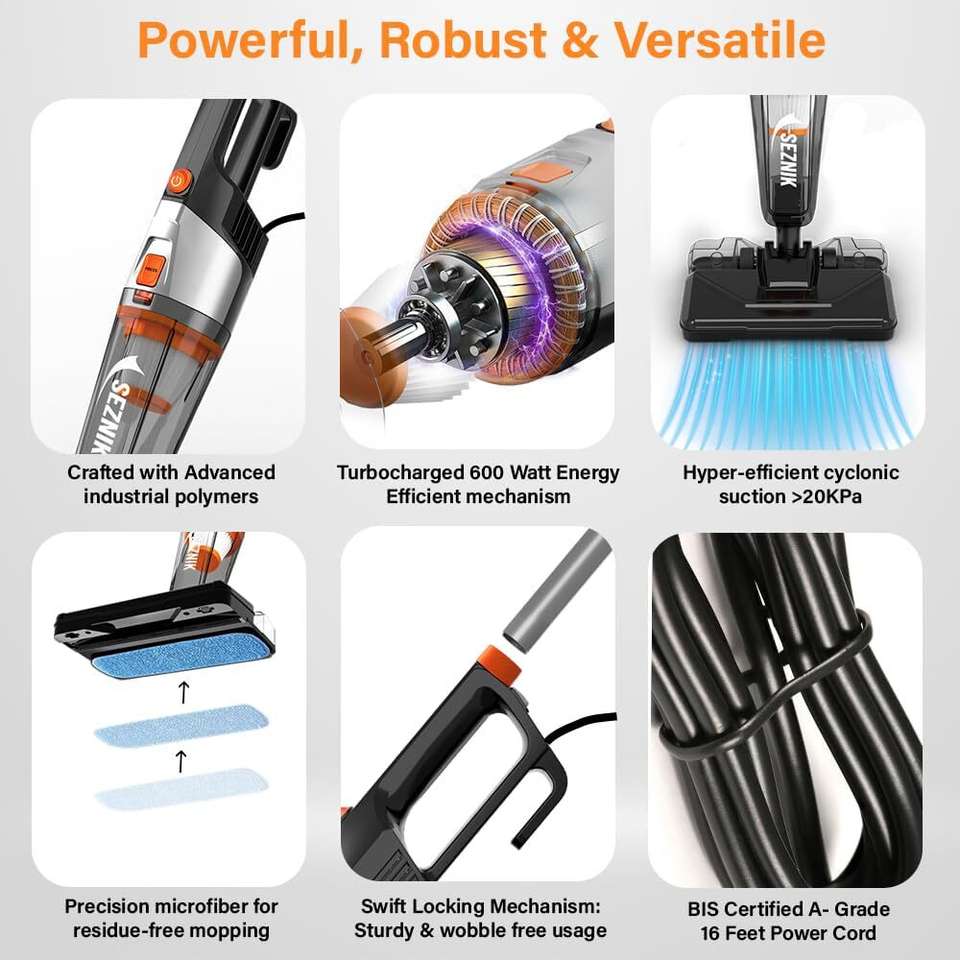 Turbo Sweeper SEZNIK BASICS Turbo Sweep 3-in-1 | Corded, 600W, 20KPA Suction | 200ml ...