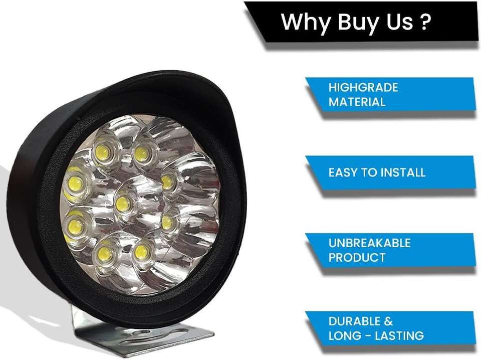 Keybored Led Moto Genius LED Round Fog Lights for Bikes Strong Aluminum Body ...