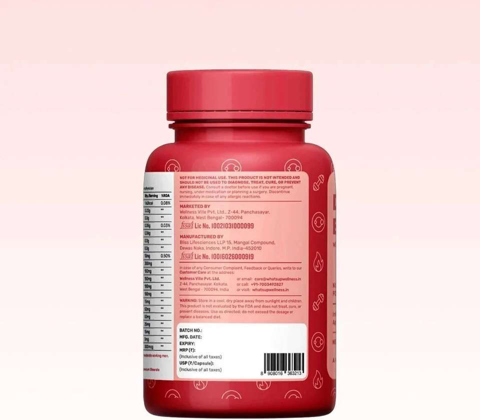What's Up Wellness Daily Burner Weight Loss Capsules with ACV & L ...