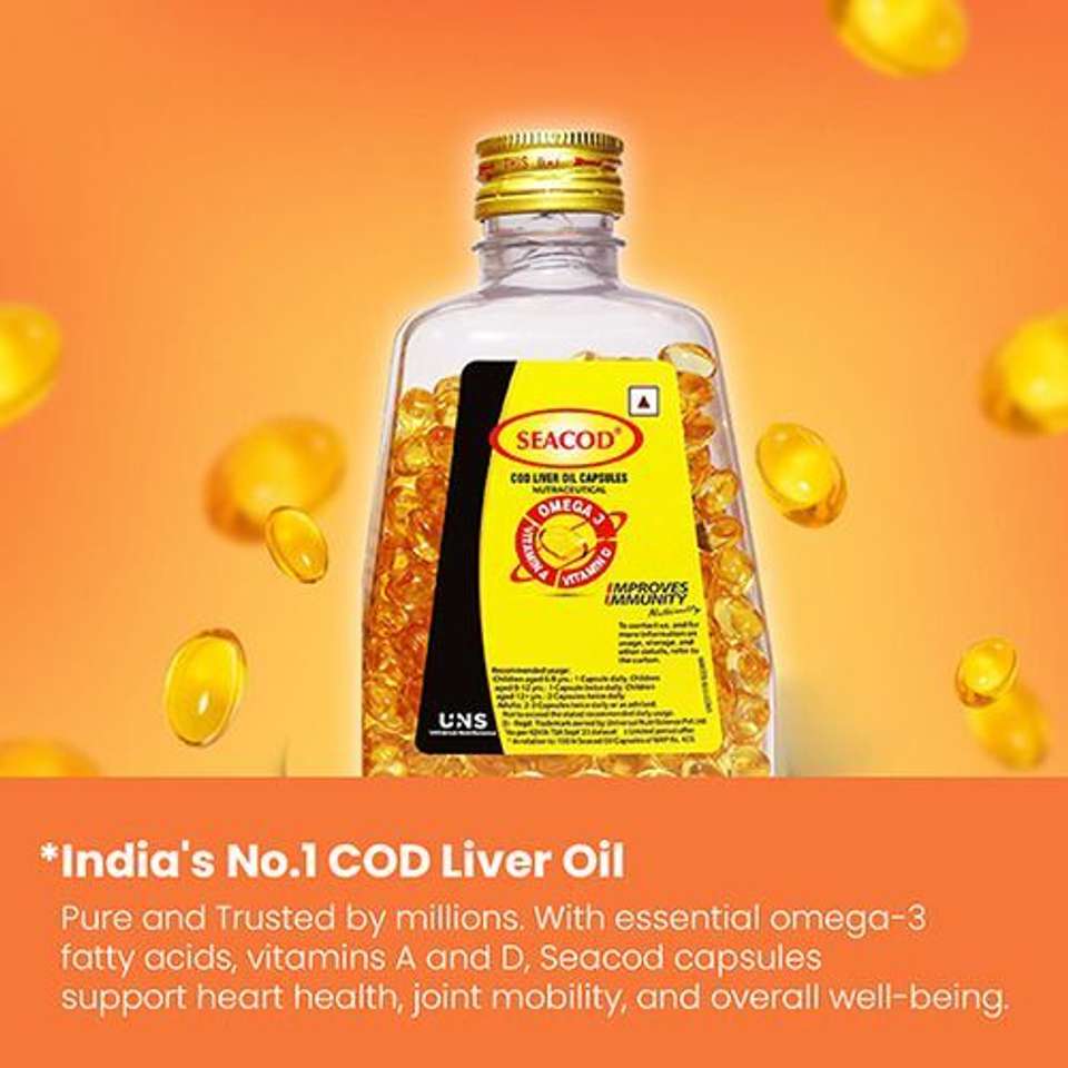 seacod Cod Fish Liver Oil 500 Capsules Price in India - Buy seacod Cod ...