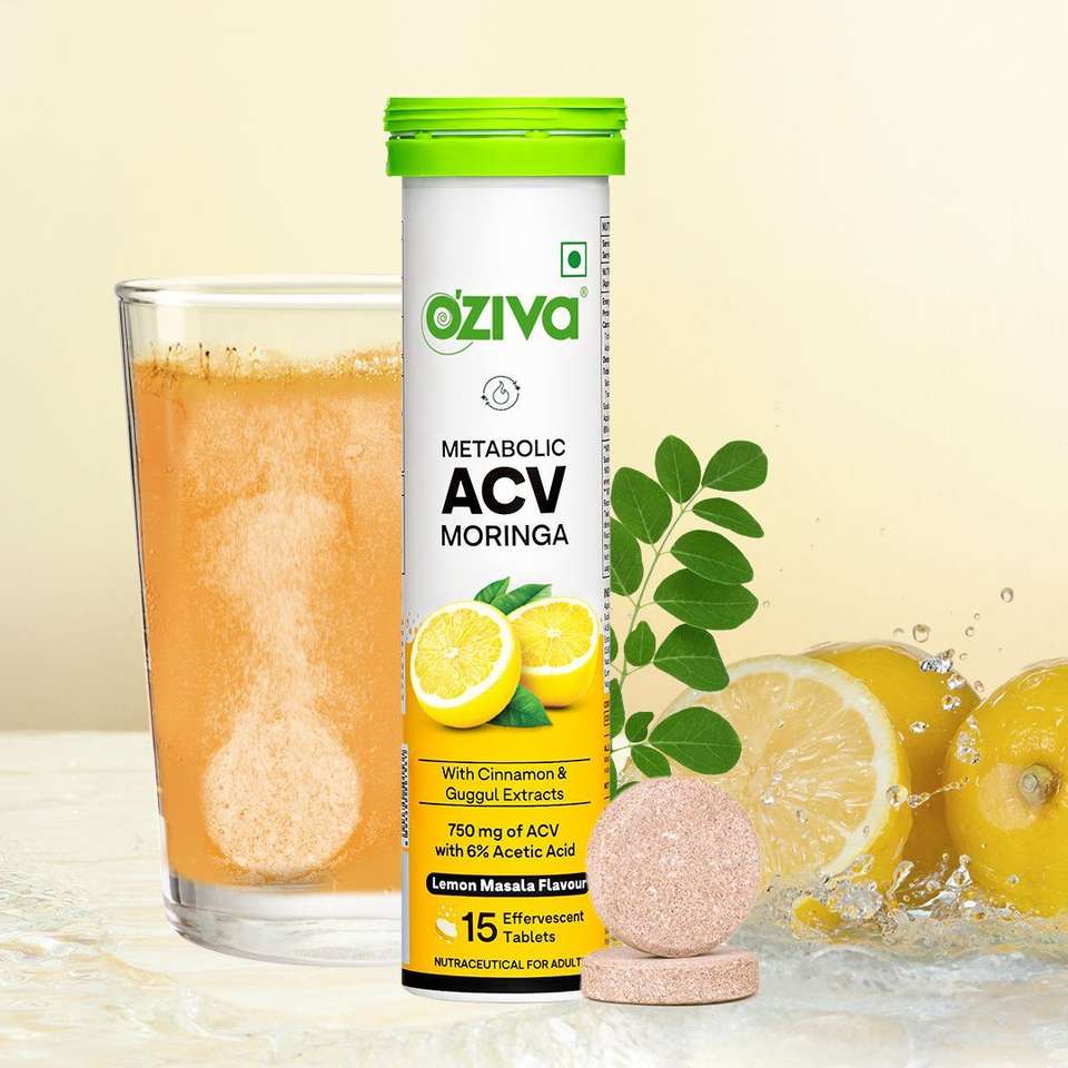 OZiva ACV Moringa (Lemon Masala)To Control Cravings,Apple Cider Vinegar ...