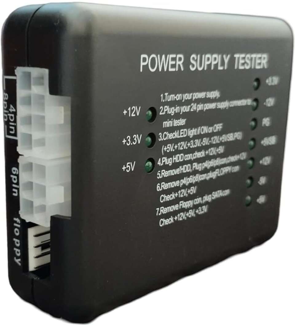 Paruht Power Supply Tester PC Motherboard, PSU, ATX, SMPS LED Light 24 ...