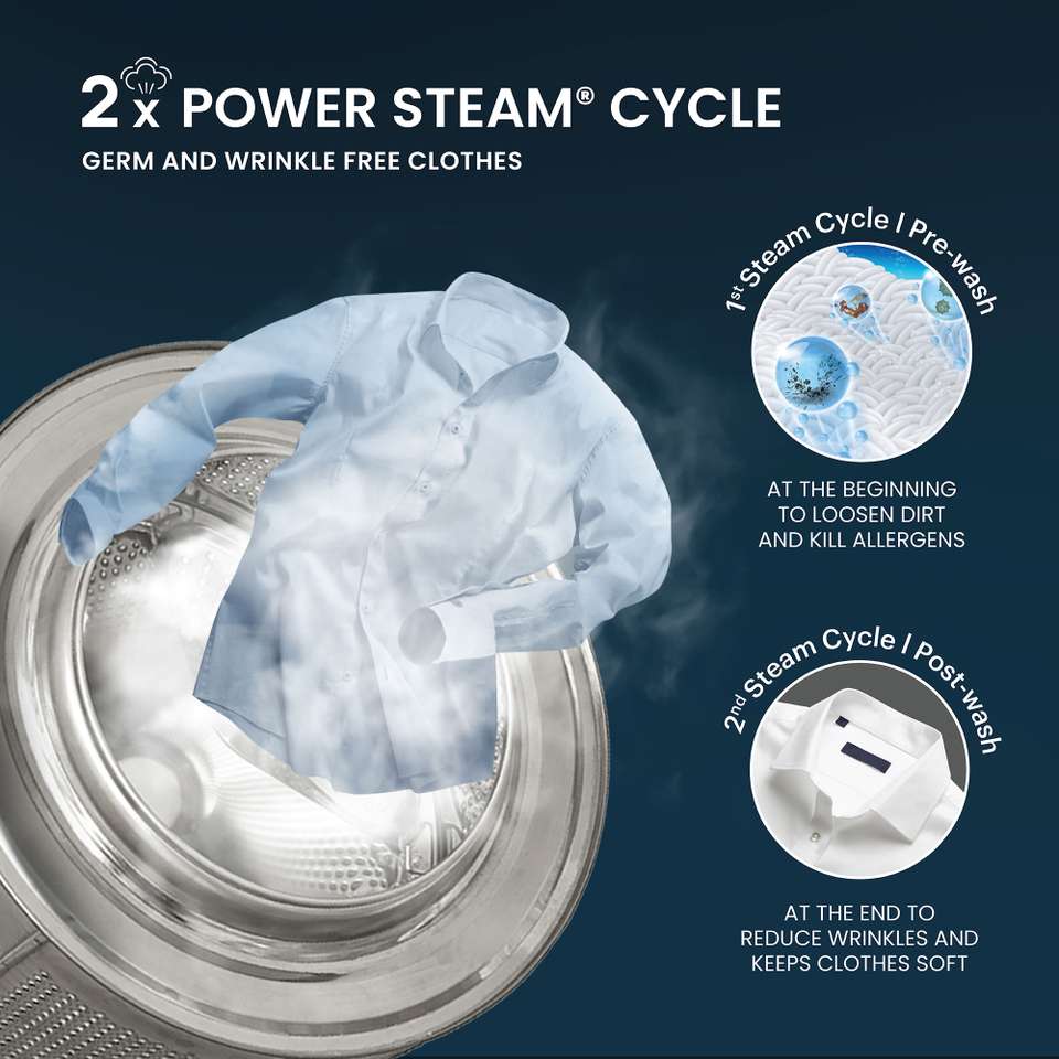 IFB 9 kg 5 Star with Steam Refresh program, 9 Swirl Wash, Eco Inverter ...