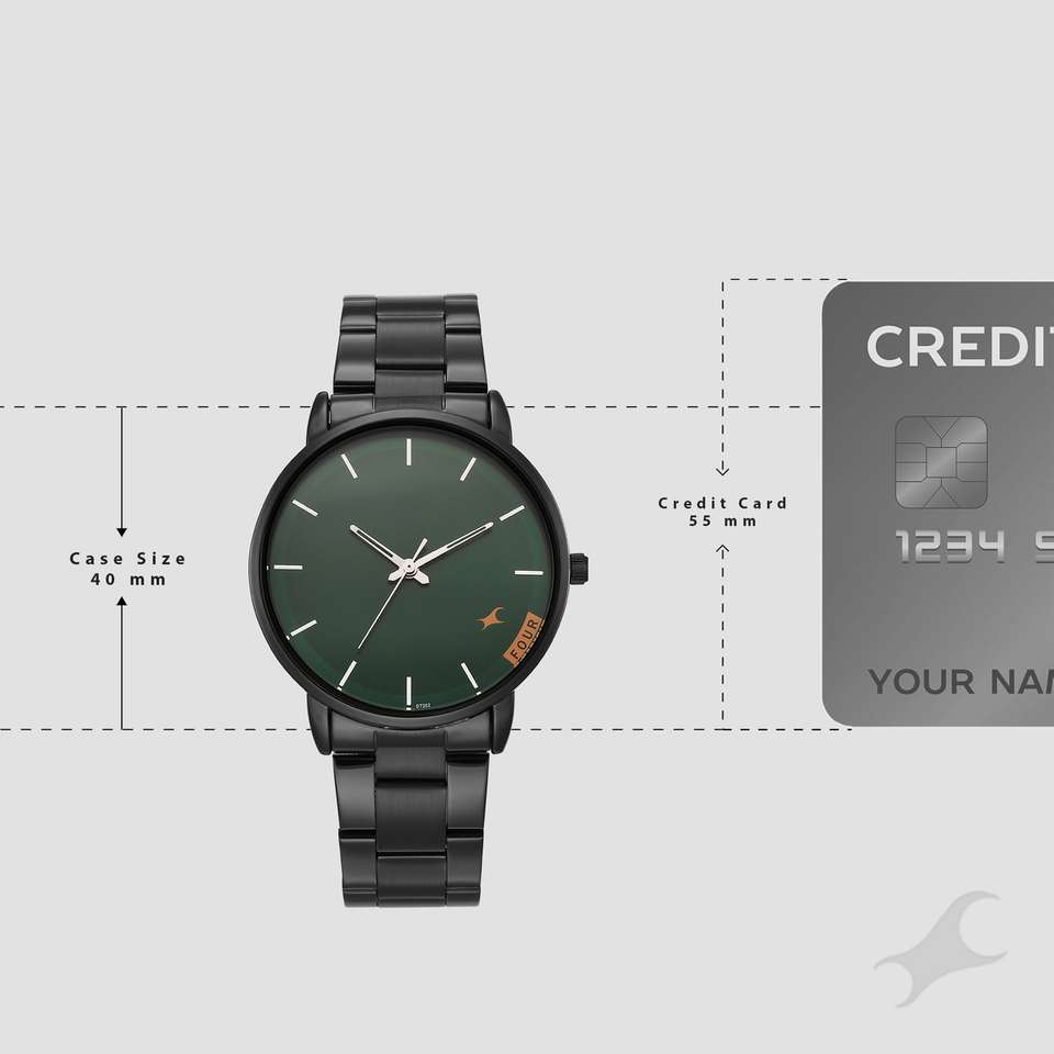 Fastrack Fastrack Stunners X Quartz Drk Green Dial Black Stainless ...