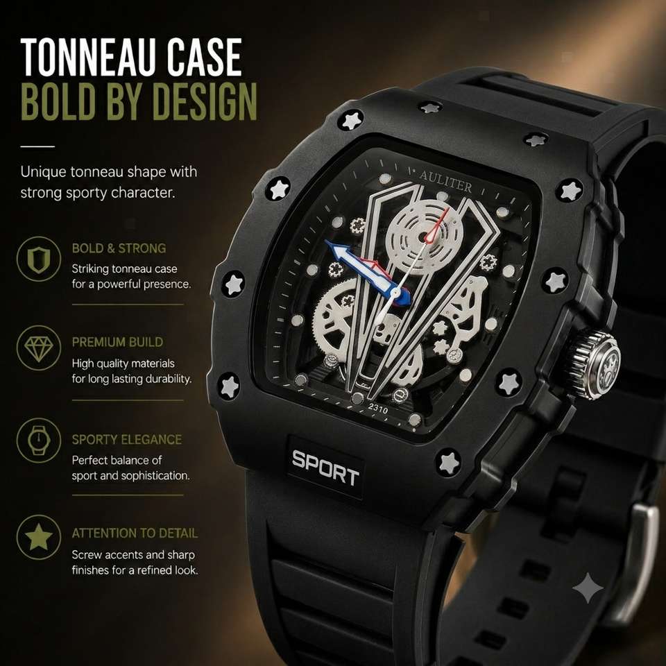 Pickme4u Chrono-Sport Tonneau Analog Watch - Image 9