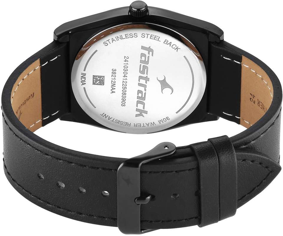 Fastrack Stunners Fastrack Stunners XI Quartz Black Dial Black Leather ...