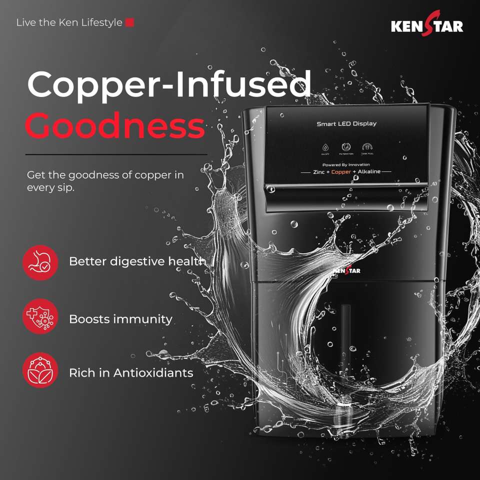 Kenstar Black Pureza. 8 L RO + UF + UV + Copper + Alkaline ...