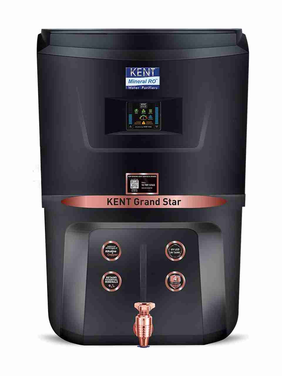Kent Delivery KENT GRAND STAR Water Purifier with Digital Display 9 L RO + In-Tank UV ...