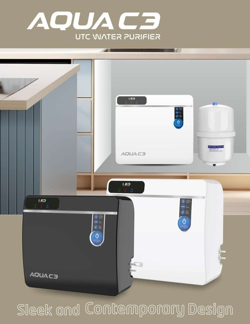 Aquagrand AQUA C3 UTC (Under The Counter)Water Purifier|LED Display ...