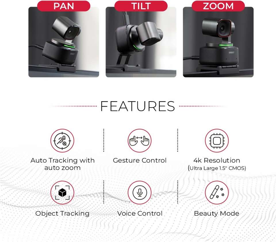 OBSBOT Tiny 2 - 4K Optical Zoom with AI Tracking & Voice Control | For ...