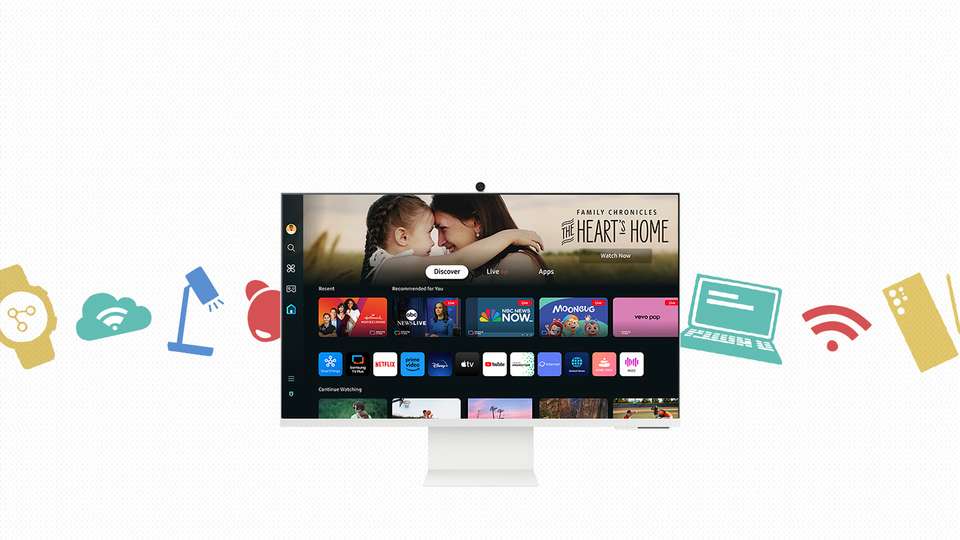 Samsung M8 81.28 cm (32 inch) 4K Ultra HD VA Panel AI Upscaling, Mouse ...