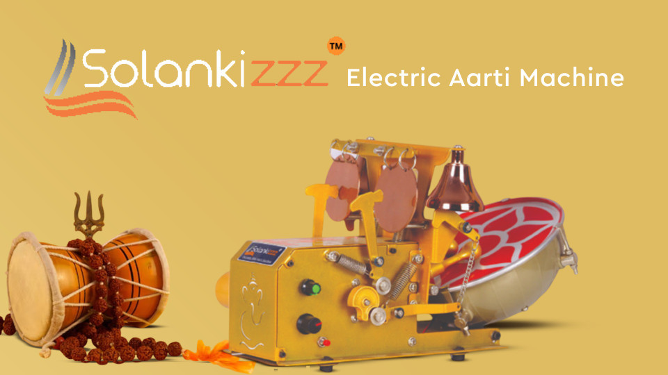 SOLANKIZZZ Fully Automatic Electric Arti Machine Nagara for Home Temple ...