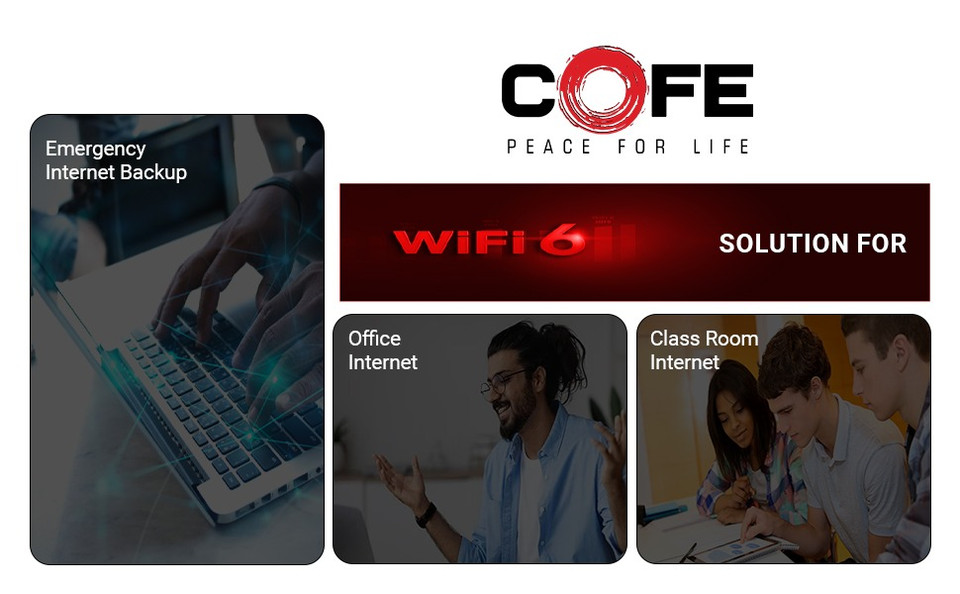 COFE CF-903 Wi-Fi 6 4G/5G Sim Supported 4G Router 2.4 GHz 300 Mbps Wifi ...