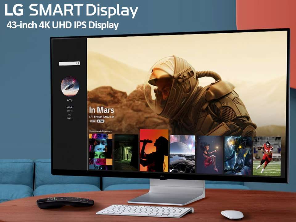 LG 108.0 cm (43 inch) 4K Ultra HD IPS Panel with WebOS, Smart Monitor ...