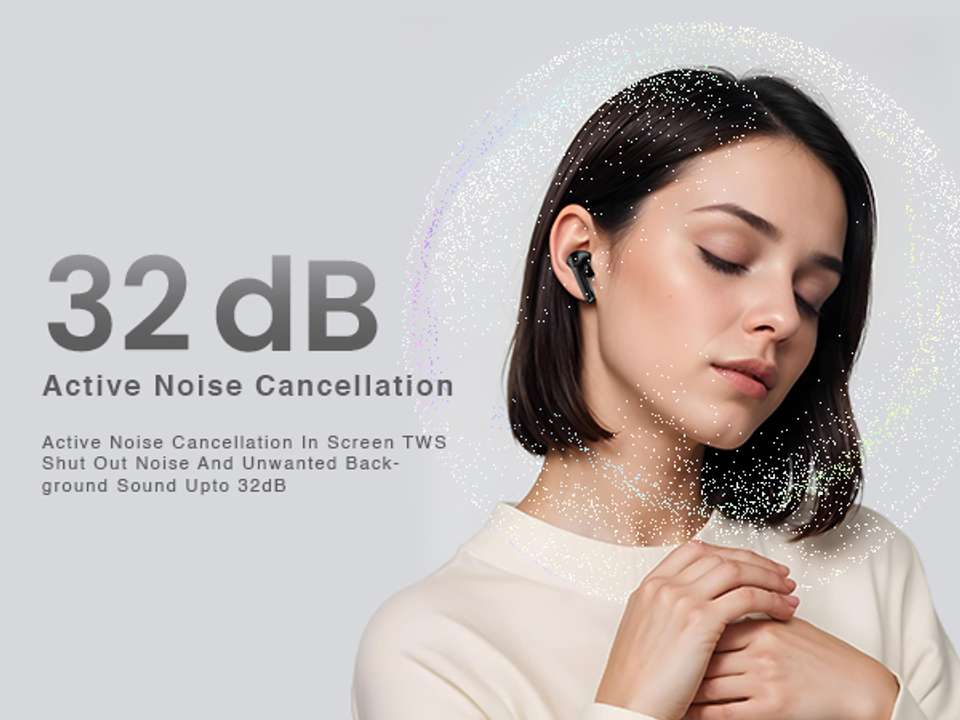 Crown Rpd Hammer Screen TWS with 32db ANC + ENC Bluetooth Price in India - Buy ...