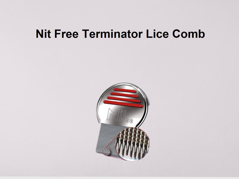 Nit Free Terminator Lice Comb, Professional Stainless Steel Louse and ...