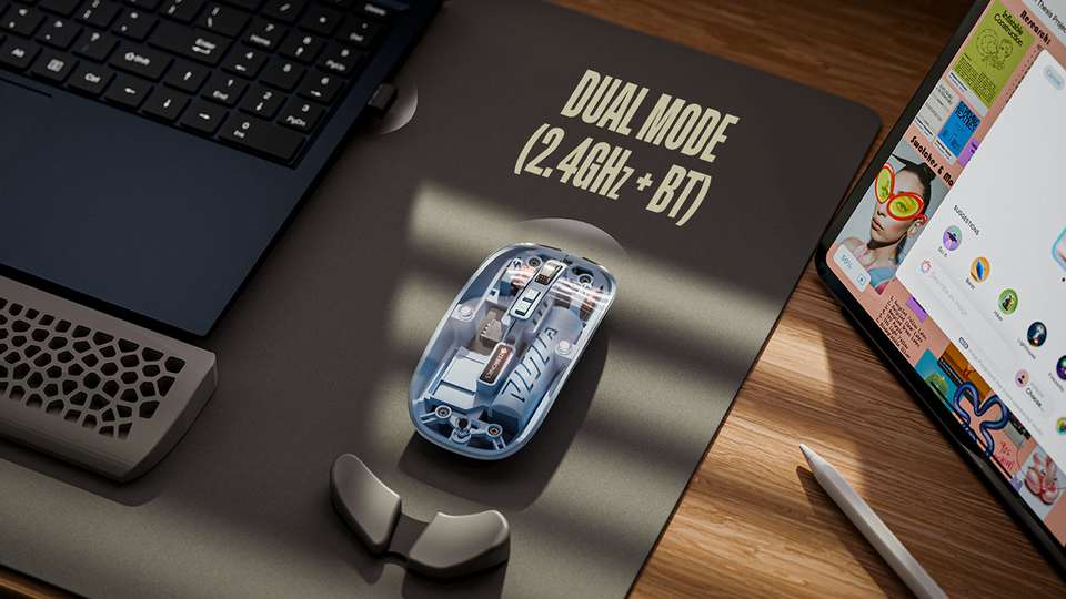 ZEBRONICS Glassy 10 Ambidextrous Optical Mouse Upto 1600 DPI, 5 Buttons ...