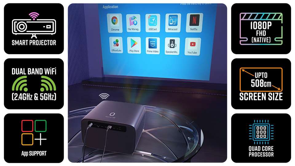 ZEBRONICS ZEB-PIXAPLAY 59 (MLP 6) (23000 lm) Portable 1080p, 200-inch ...