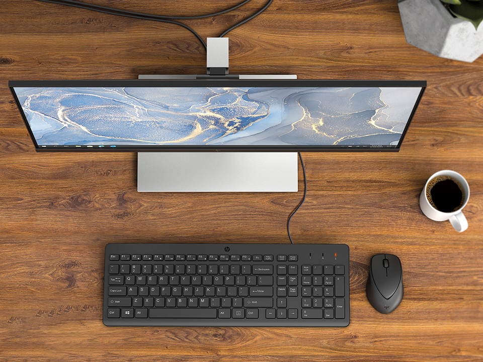 HP 150 Wired USB Standard Desktop Keyboard Compatible with Desktop ...
