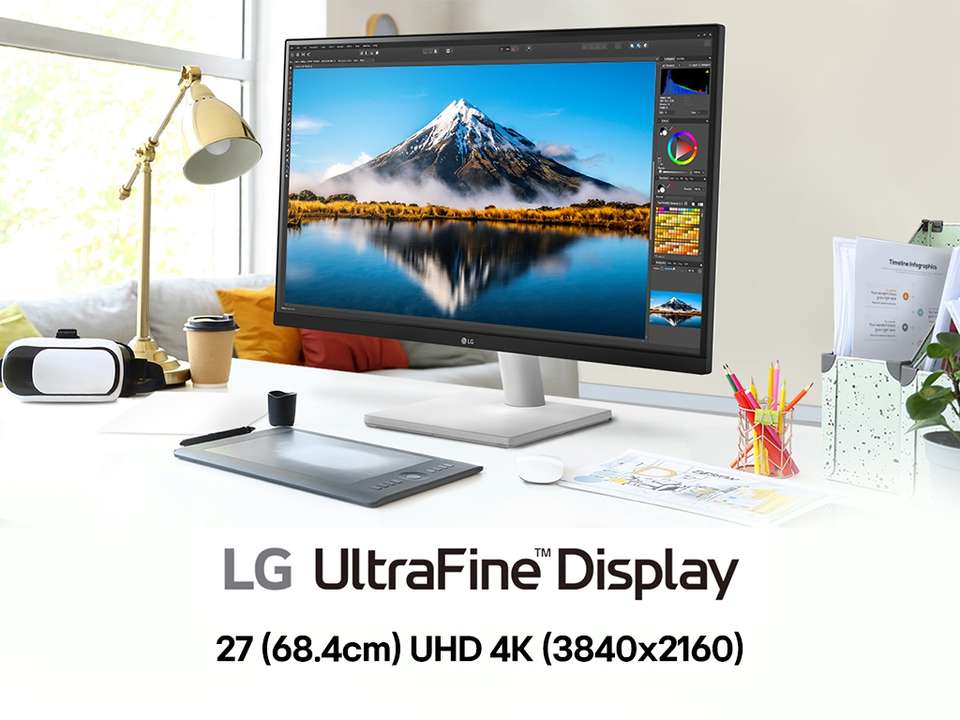 LG UltraFine 68.58 cm (27 inch) 4K Ultra HD LED Backlit IPS Panel with ...