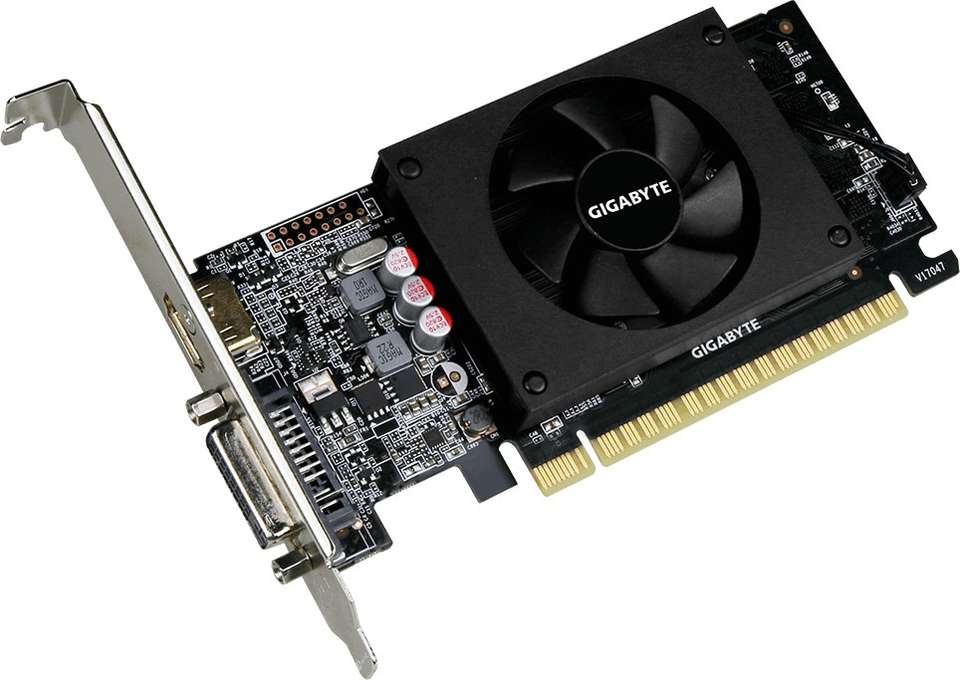 GIGABYTE GT 710 GDDR5 2 GB NVIDIA Chipset 64 bit 954 MHz Graphics Card ...