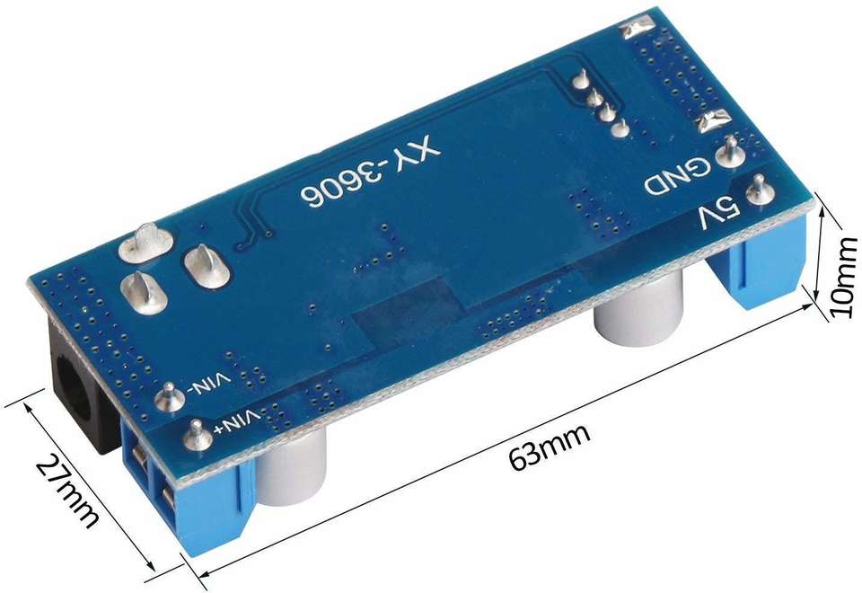 REES52 12v to 5v 5A Converter, Buck Regulator DC 9V-36V Step Down to DC ...