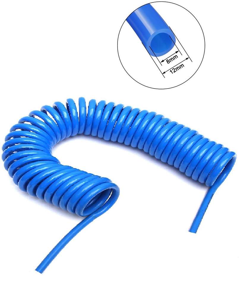 Pu Spring Pipe Sauran Pneumatic Hose Air PU Spring Pipe 12mm 8mm ID Polyurethane PU ...