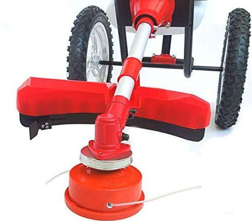 Chapper Machine Sauran Hand Mover Grass Cutter Machine with Wheel 2 Stoke Fuel Grass ...