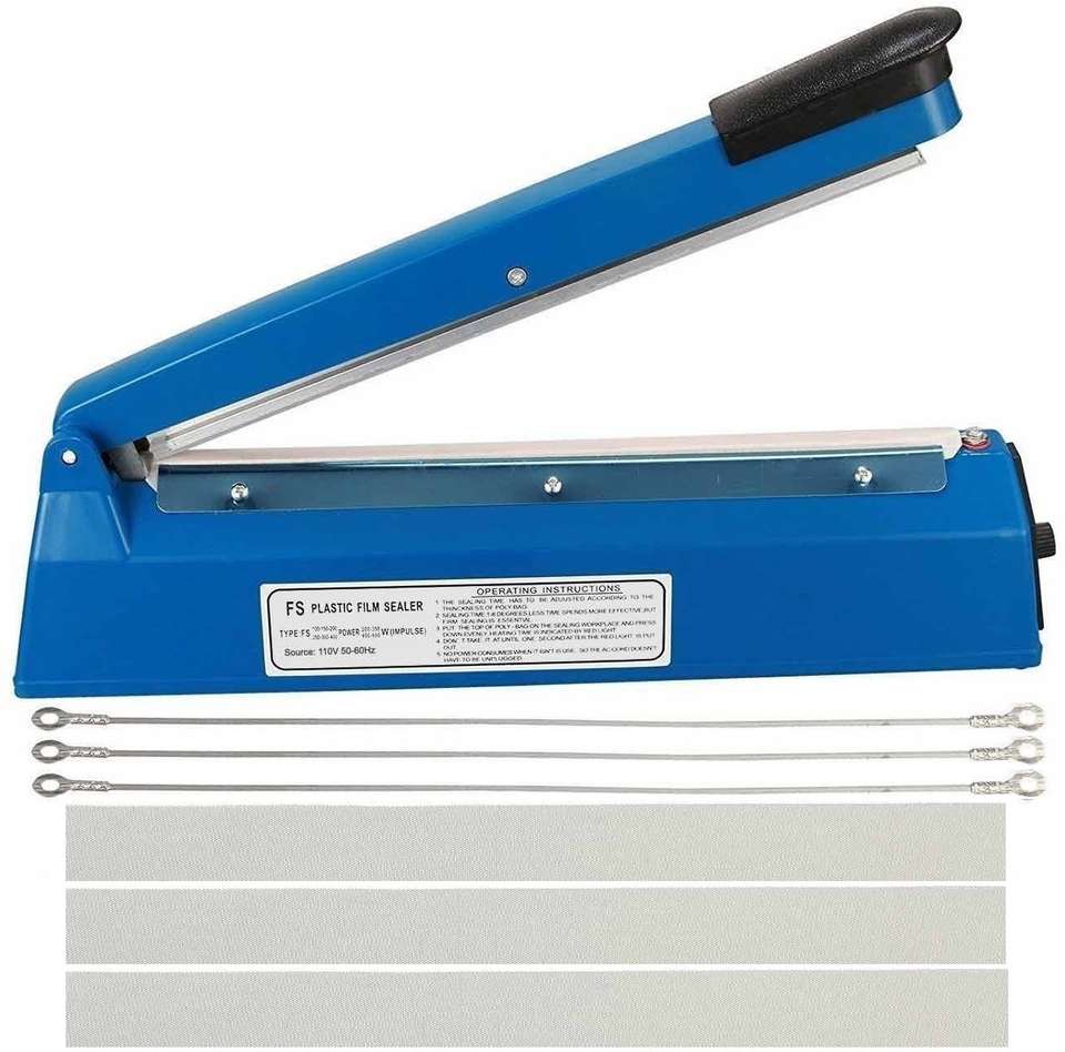 NIVAYO 12" Inch Heat Sealer Impulse Sealing Machine For Plastic Kitchen ...