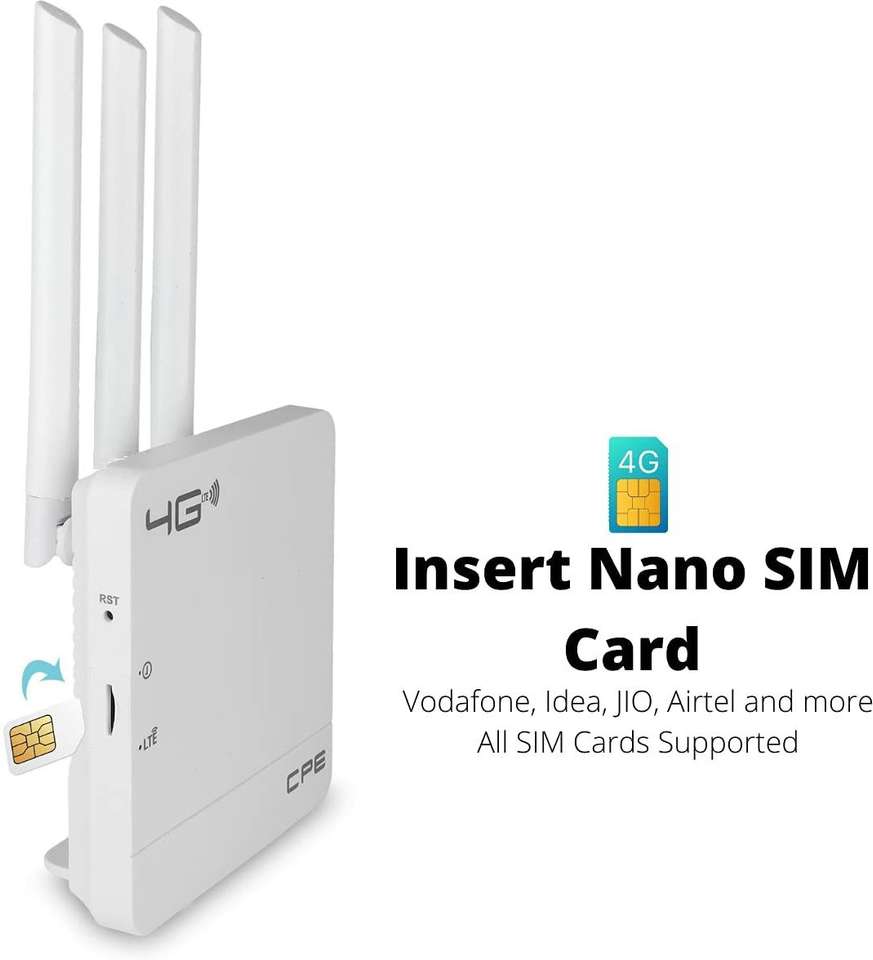 ULTRABYTES 4G Router with SIM Card Slot, Wireless Router CPE Jio Router ...