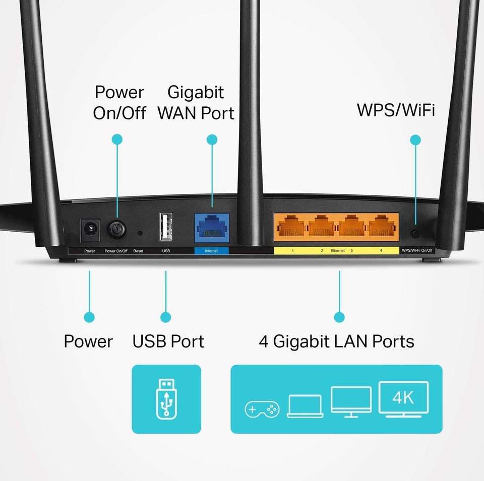 TP-Link Archer A9 Smart WIFI Router AC1900 Wireless Router 2.4 GHz, 5 ...