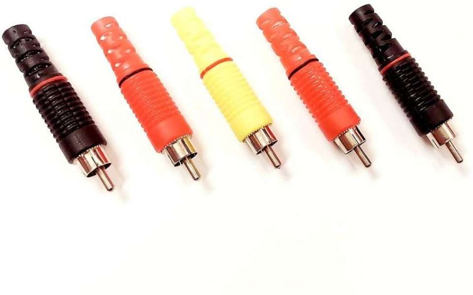 ERHIndia (Pack of 10) RCA Pin Male Audio RCA Pin Male Connector Light ...