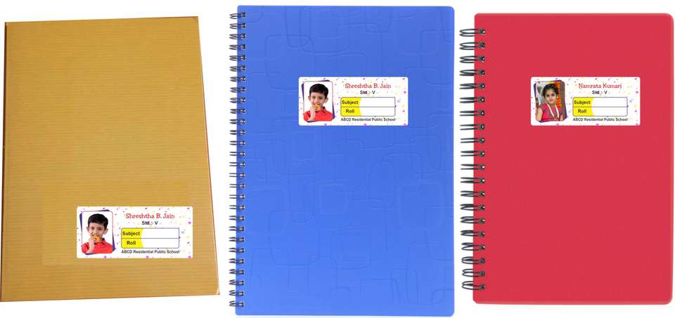 Note Copy Labels Computco 10 cm Personalized / Customized Copy / Note Book / Book Labels ...