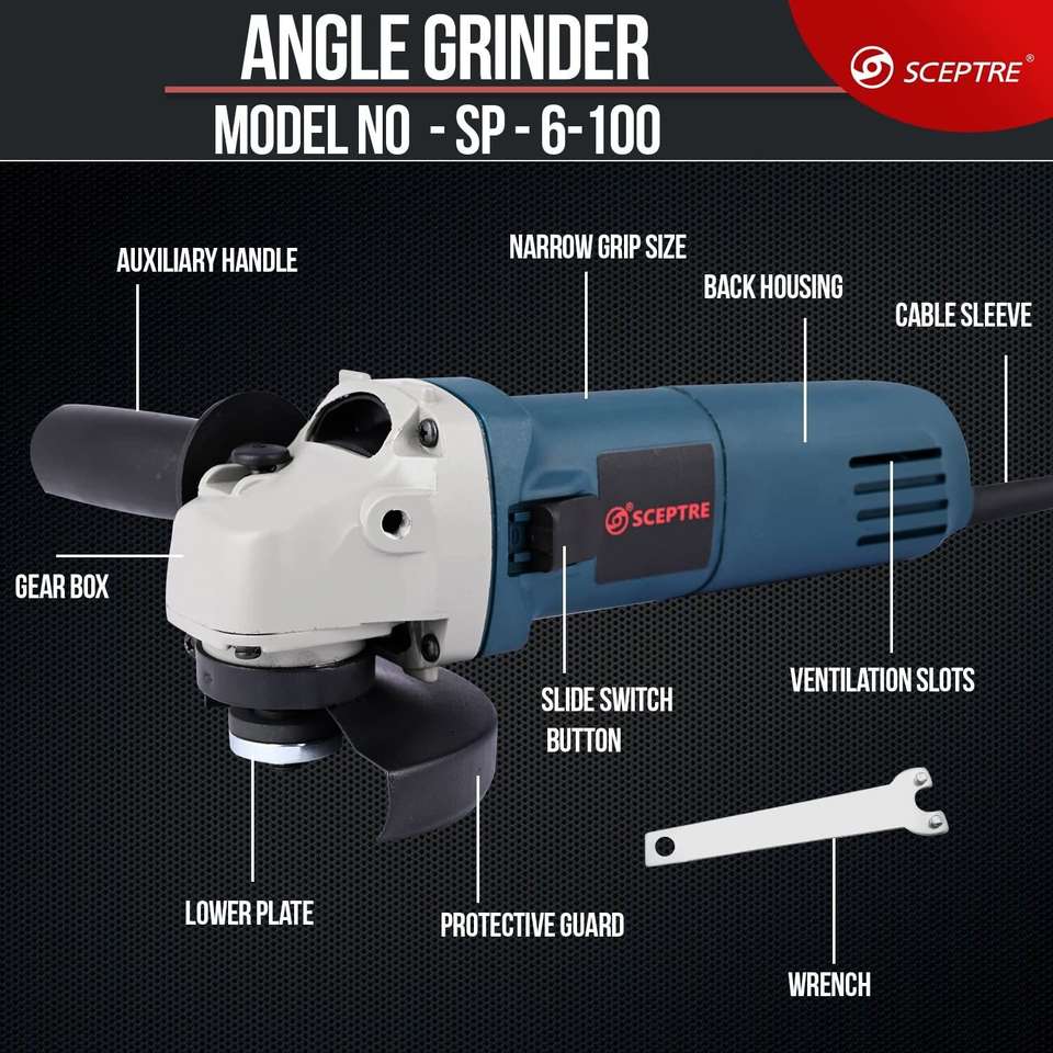 Sceptre Angle Grinder Machine SIDE SWITCH with Zero Chipping Wheel Tile ...